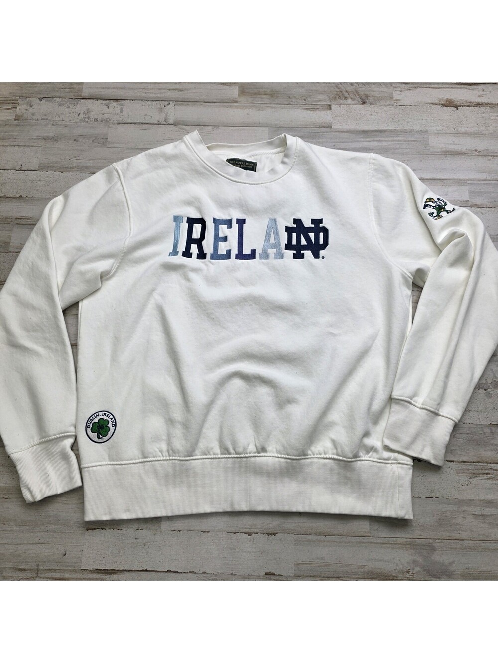 Notre Dame Fighting Irish Ireland Embroidered Crewneck Sweatshirt Heritage XL